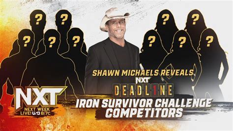 Shawn Michaels To Announce Iron Survivor Challenge Participants On 1129 Wwe Nxt Womens Bouts