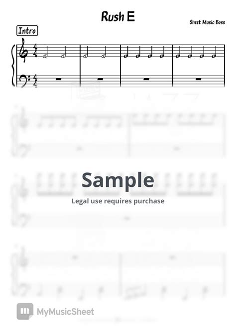 Sheet Music Boss Rush E With ABC Sheets By Jazz Classical Music Studio