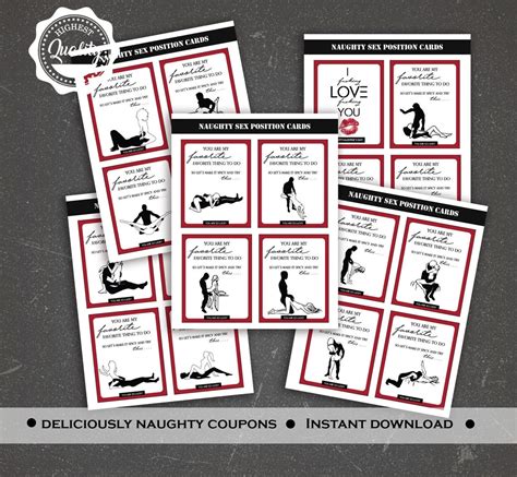 Sex Position Cards Instant Download Sex Coupons Naughty Couple Games Sex Ideas T For Him