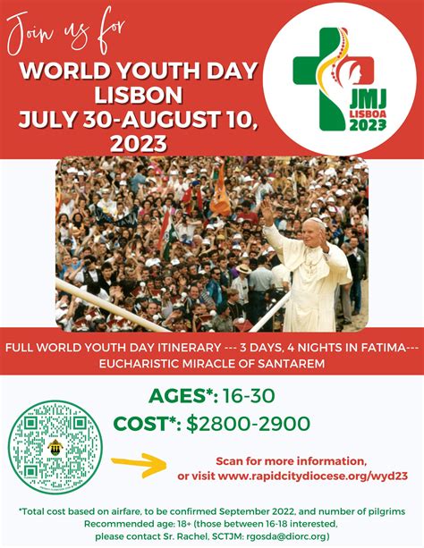 World Youth Day August 2023 Lisbon Portugal Diocese Of Rapid City