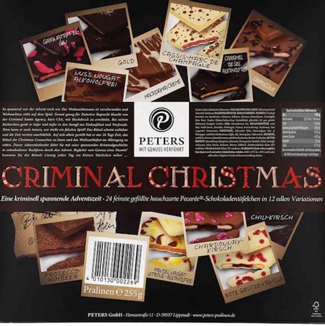 Peters Criminal Christmas Advent Calendar Natural German