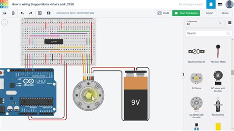 Tinkercad 4 Motor Arduino