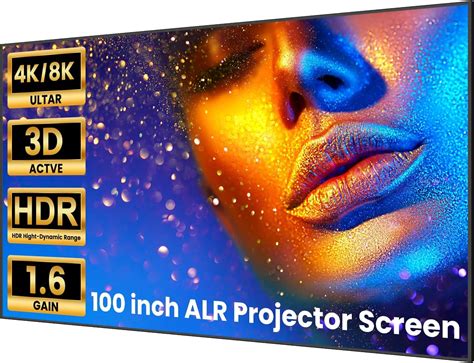 Layar Proyektor BIGASUO ALR 100 inci, 1,6 Gain, 16:9 Indonesia | Ubuy