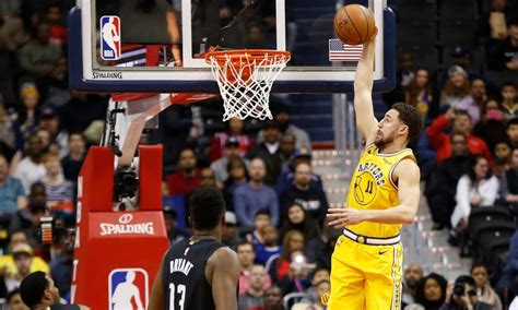 Watch: Klay Thompson throws down dunk at Warriors offseason minicamp