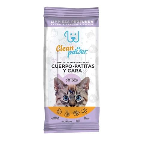 Toallitas Húmedas para Gato Clean Pawer Cuerpo Patitas y Colita 30