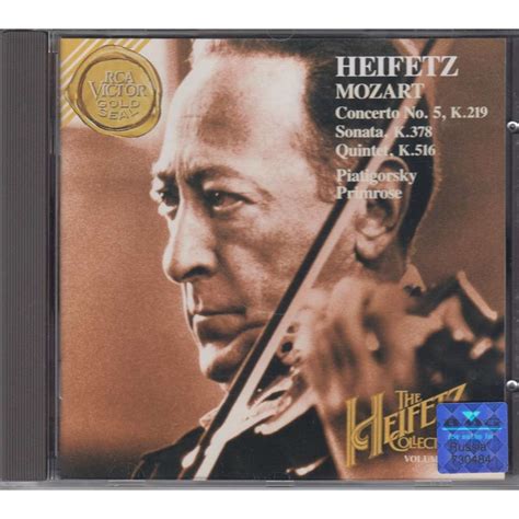 Heifetz Collection Vol Mozart Violin Concerto Sonata Str