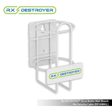 Rx Destroyer™ 16 Oz Bottle Wall Mount No Security Cable Rx16wall