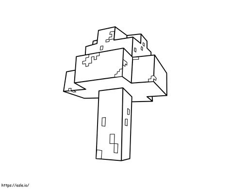 Árvore Do Minecraft Para Colorir