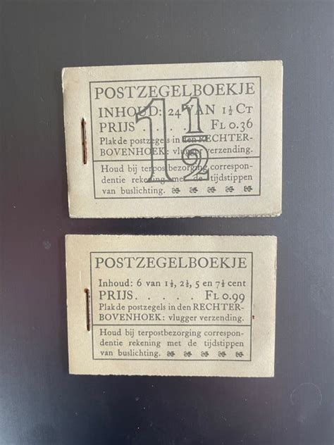 Netherlands 1935 1941 Stamp Booklets NVPH PZ22d PZ38 Catawiki