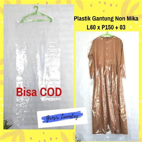 Jual Plastik Laundry Baju Gamis Gantung 60X150 Cover Gantungan