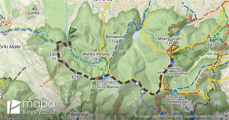 Trasa Jaworze Na E Polana Kamienica Mapa Turystyczna Pl