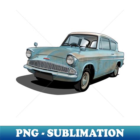 Ford Anglia In Light Blue Exclusive PNG Sublimation Downlo Inspire