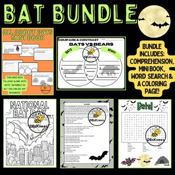 Bat Bundle National Bat Day April Th By Dbsknees Tpt