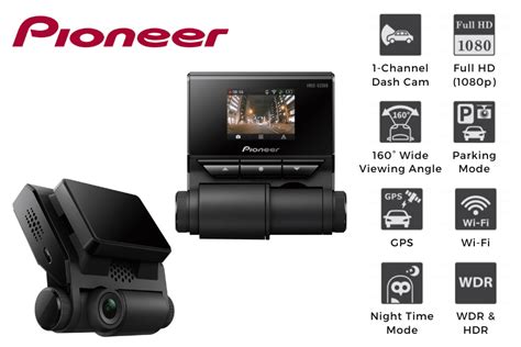 Pioneer VREC-DZ600 1-Channel (Front) 1080p HD Dash Camera with LCD screen