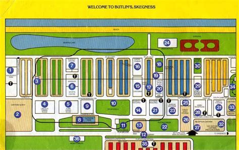 Butlins Skegness Map from 1982