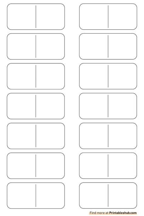 Printable Blank Domino Templates Pdf Included Printables Hub In