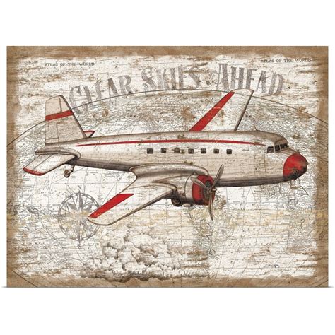 Vintage Travel - Airplane Poster Art Print, Airplane Home Decor | eBay