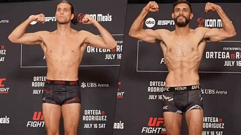 Ufc On Abc Weigh In Results All Fighters Make Weight