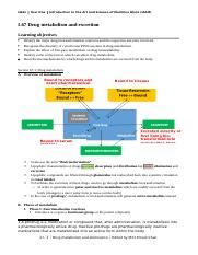 L Drug Metabolism And Excretion Docx Mbbs Year One Introduction To