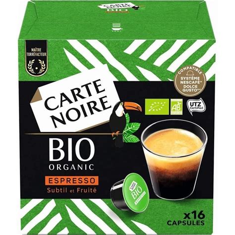 Carte Noire Café Espresso Bio Capsules Compatibles Dolce Gusto 6 Paquets De 16 Capsules 96