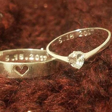 Wave Matching Couples Ring Set Promise Rings For Couples His And Hers Promise Rings Couples