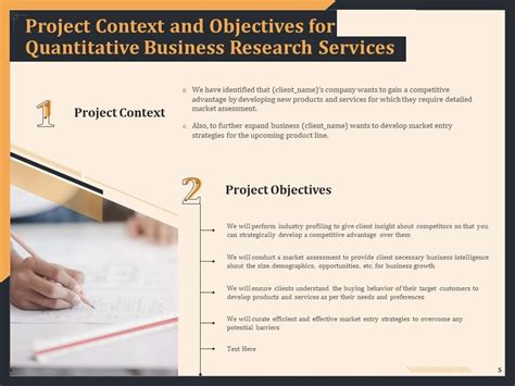 Proposal For Quantitative Business Research Powerpoint Presentation Slides Presentation