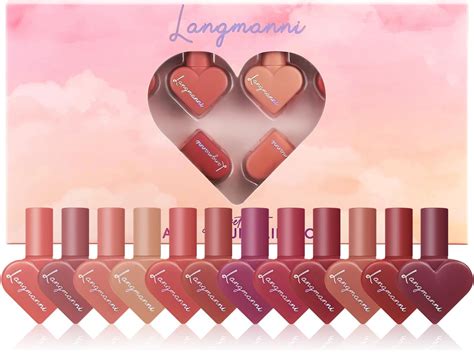 Amazon LANGMANNI 12 Colors Sweet Heart Velvet Matte Liquid