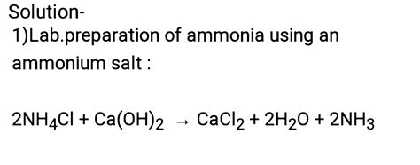 Balanced Chemical Equation For Preparation Of Ammonia - Diy Projects