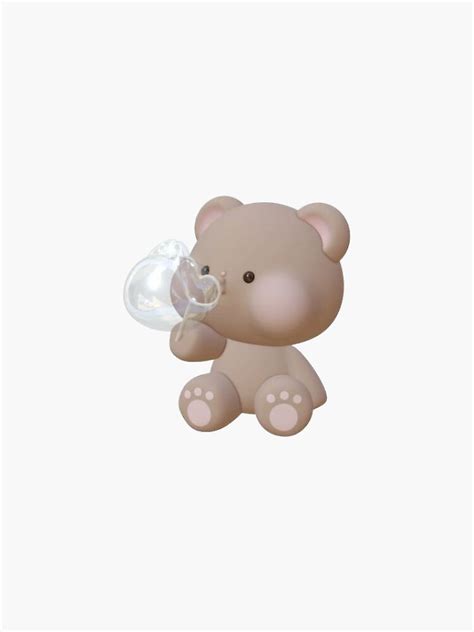 Teddy Bear Blowing Bubbles Sticker For Sale By Mandynl15 Redbubble