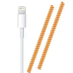 Ofertas En Pack Protector Resorte Espiral Naranjo Cable Usb