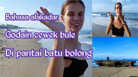 Godain Cewek Bule Di Pantai Batu Bolong Canggu Bali Youtube