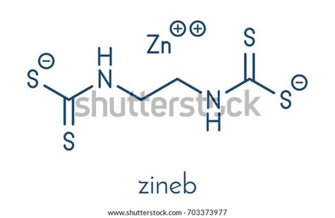 Zineb Zinc Organosulfur Fungicide Molecule Skeletal Stock Vector