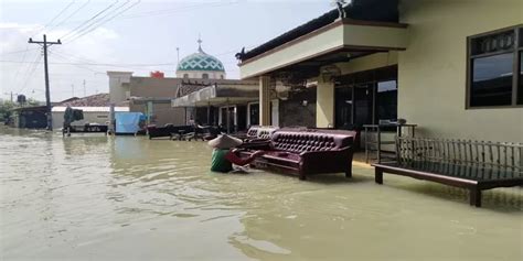 Berangsur Surut Warga Karanganyar Demak Terdampak Banjir Mulai Resik