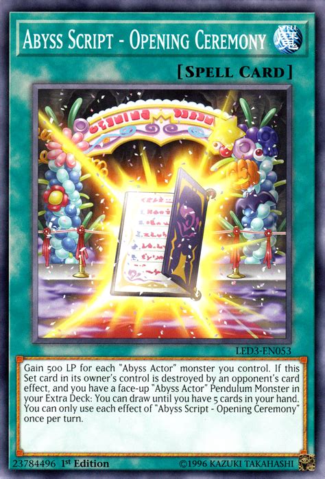 Abyss Script Opening Ceremony Yu Gi Oh Wiki Fandom