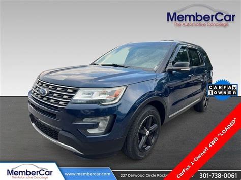 2016 Used Ford Explorer 4wd 4dr Xlt At Membercar Serving Rockville Md