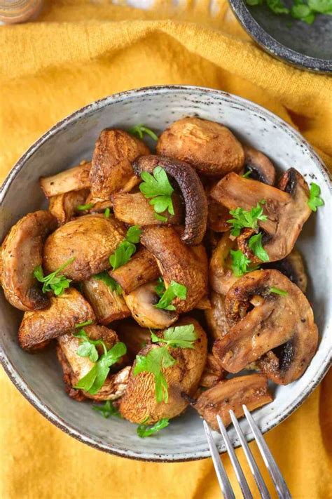 Minute Air Fryer Mushrooms Garlic Butter The Big Man S World