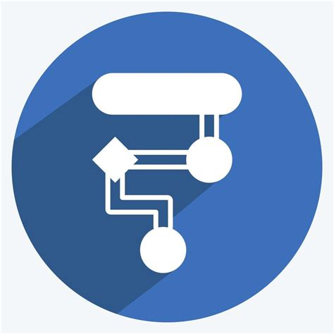 Icon Design Algorithm Suitable For Data Analytics Symbol Long Shadow