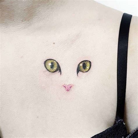 Cat Eyes Tattoo On Collar Bone Best Tattoo Ideas Gallery Cat Eye