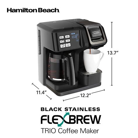 Flexbrew Trio Coffee Maker Black Stainless Hamiltonbeach