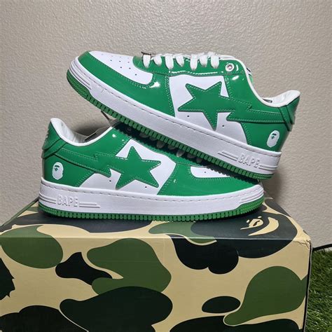 Bape A Bathing Ape Bapesta Patent Leather Sk8 Low Depop