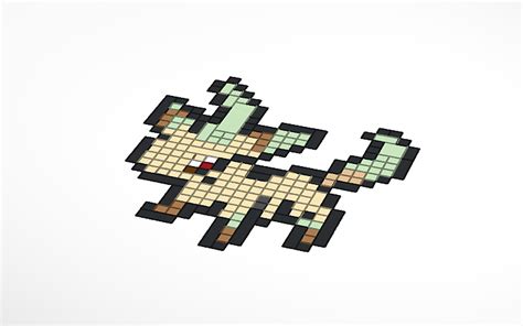 3D design Leafeon Pixel Art | Tinkercad