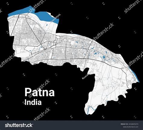 Patna Map Detailed Map Patna City Stock Vector Royalty Free