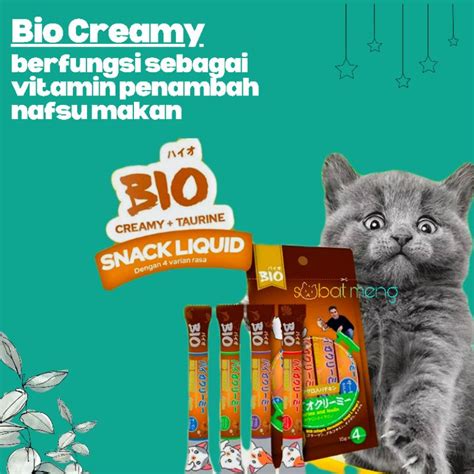 Jual BIO CREAMY CEMILAN KUCING SNACK KUCING BIO CREAMY Shopee