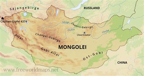 Karte Der Mongolei Freeworldmaps Net