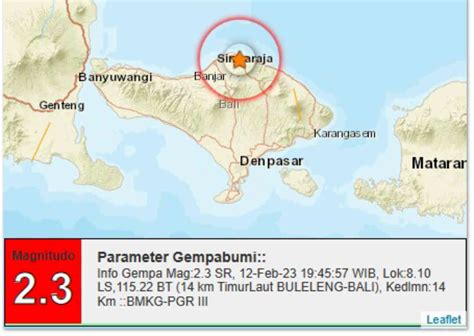 Kubutambahan Buleleng Diguncang Gempabumi Tektonik M 2 3 Bali Prawara