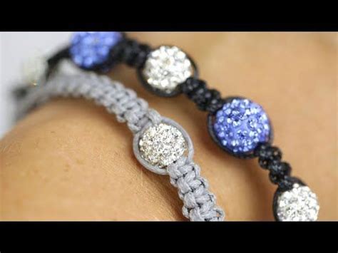 Diy Shamballa Bracelet How To Make A Macram Style Bracelet Youtube