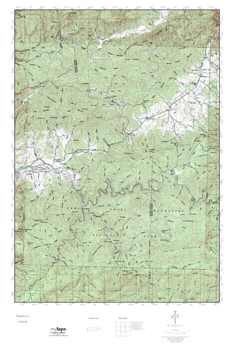 MyTopo Wear Cove Tennessee USGS Quad Topo Map