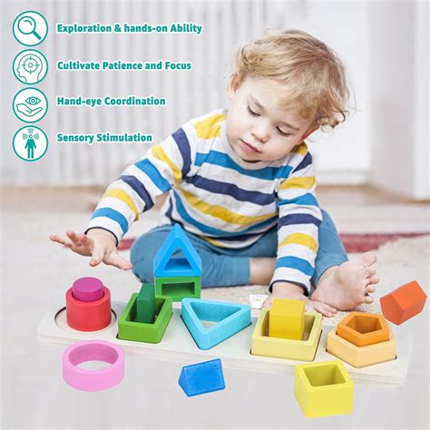 Popokeegoo Montessori Juguetes para niños y niñas juguete apilable de