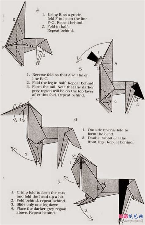 origami instructions horse ~ easy origami instructions for kids crafts