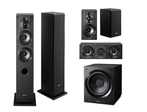 Sony 5 1 Channel Surround Sound Multimedia Home Theater Speaker Set In